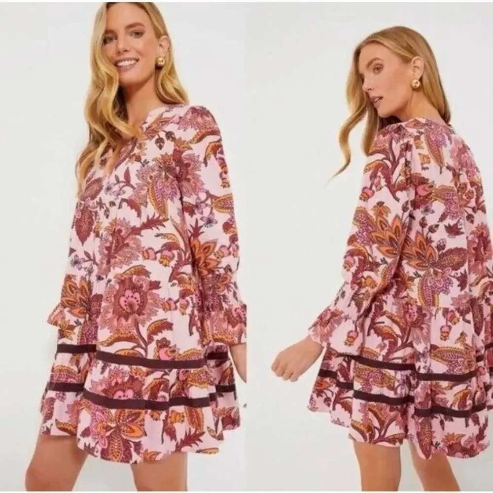 NWT Tuckernuck Pink Ornate Sunset Chintz Print - (MSRP: $298)‎ Size Medium